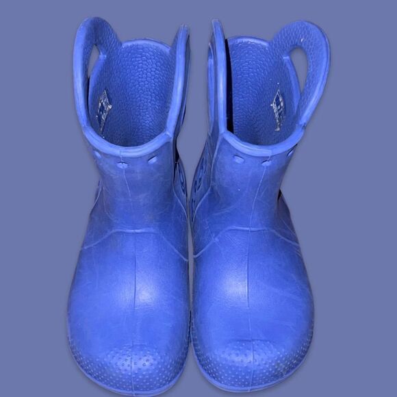 Crocs Handle It Rain Boot Blue Waterproof Rubber Boots Size C9 - Picture 4 of 5